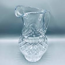 Vintage Lead Crystal Water Pitcher: Tall Cut Glass Sangria Jug - Etsy