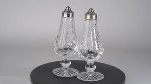 Waterford Rare Crystal Footed Salt and Pepper Shakers Glengarriff For Sale at 1stDibs | waterford salt and pepper shakers, is waterford crystal still valuable, antique crystal salt and pepper shakers