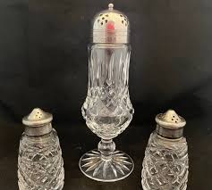 Vintage Waterford Crystal Sugar Caster and Salt & Pepper ...
