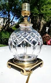 Waterford Lismore Fine Cut Crystal Table Lamp with Solid Brass Footed Base-Mint! | eBay