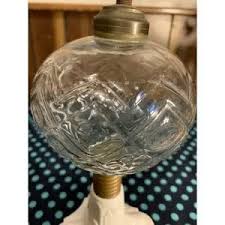 Antique | Accents | Antique Milk Glass Base Oil Lamp Eapg 87s Globe Incomplete As Is | Poshmark