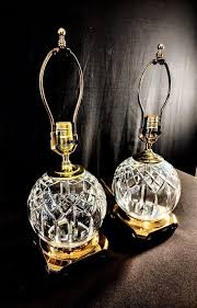 Waterford Lismore Set of 2 Globe Style Fine Cut Crystal Lamps – Martin Fine Crystal New Times Two