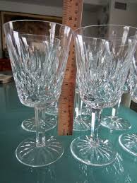 7 Waterford Crystal LISMORE 10oz 7''Tall Water / Wine Glasses Stemware Ireland | eBay