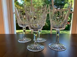 4 Waterford Crystal Lismore Water Goblets - Etsy