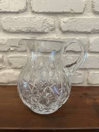 Vintage Block Olympic Water Beverage Pitcher Heavy Blown ...