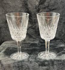 Waterford Crystal Lismore Goblet Wine Glass Signed~~Set of 2 ...