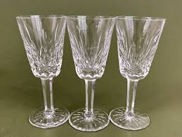 Set of 3 Waterford Lismore Cut Crystal Sherry Wine Glasses 5 ...
