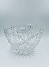 Vintage Crystal Serving Bowl With Etched and Engraved ...