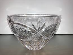 Crystal Salad Bowl, Vintage Etched Flowers Bowl, 6 1/2 ...