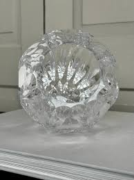 1240 Grams / Vintage Vase Heavy Lead Crystal / 15.5 Cm / Cut ...