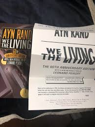 We the Living by RAND, Ayn: As New Hardcover (1995) 1st ...