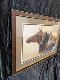 VTG HOMCO HOME INTERIOR WESTERN HORSES MUSTANGA XLARGE ...