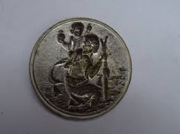 Religious French Catholic Silver Plated Picture Token Medal ...