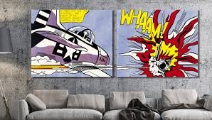 ROY LICHTENSTEIN ART PAINTING PRINT WHAAM PLANE POP CANVAS ...
