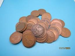 Lot Of 60, Great Britain Copper Penney Mixed Dates 1900's ...