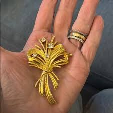 Vintage | Jewelry | 98s Silk Boutonniere Pin 80s Polkadot | Poshmark