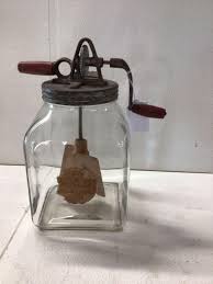 Sold at Auction: Glass Montgomery Ward Butter Churn