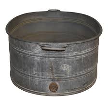 German Galvanized Oval Wash Tub - Ski Country Antiques & Home