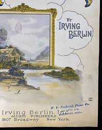 Vintage Sheet Music HOMESICK Irving Berlin 1922 Piano ...