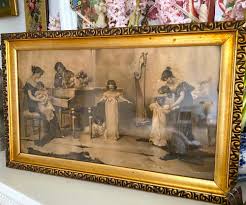 Bellissima opera d'arte litografica antica con cornice in ...