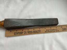 Vintage OLD Sharpening Stone With Natural Wood Handle 9” Stone | eBay