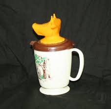 Vintage Moo Cow Creamer Sippy Cup Farm Scene Whirley ...