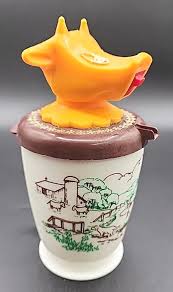 Vintage Whirley Industries Moo Cow Plastic Lidded Sippy ...