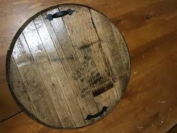 Jim Beam Bourbon Barrel Head Serving Tray , or Centerpiece ...