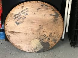 Whiskey Barrel Head From A Used Oak Whiskey Barrel | eBay ...