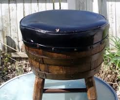 ANTIQUE BARREL BAR STOOL FURNITURE REPURPOSE WHISKEY BARREL ...