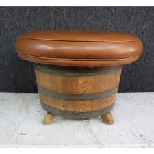 Whiskey Barrel Ottoman | Chairish