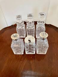 Quality Antique Silver Plated Six Bottle Cruet Set For Sale at 1stDibs | silver plated cruet set, antique cruet bottles for sale, norwich bottle