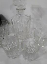 Excalibur Made In Italy 7 Piece Whiskey Collection Decanter & 5 Out Of 6 Glasses | eBay