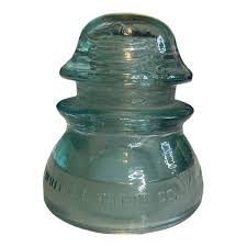 Whitall Tatum Co. Glass Insulator No 1 Light Blue Made in U.S.A Steampunk | eBay
