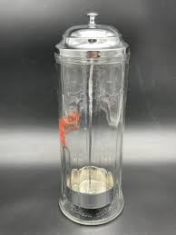 Vintage 1992 Coca-Cola Diner-Style Glass Straw Dispenser ...