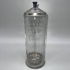 VINTAGE BARBICIDE Glass Disinfectant Barber Beauty Shop Comb ...