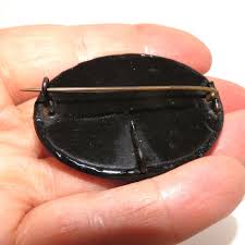 Victorian Vulcanite Pin - Cupid at Flaming Brazier - Etsy