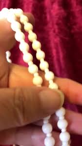 Vintage 50” Long Milk Glass Beaded Necklace - Flapper - Hand ...