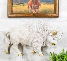 Native American Sacred White Bison Buffalo Decorative Wall ...