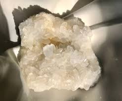 White crystal translucent rainbow shining multiple crystal ...