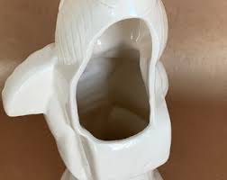 Benihana Tiki Geisha Cocktail, Ceramic White Geisha Planter, Vintage Asian Tiki Mug or Planter, Indoor Succulent Pot, Benihana Style Planter - Etsy