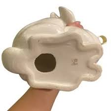 Department 56 | Accents | Dept 56 White Glass Rabbit With Red Eyes Easter | Poshmark