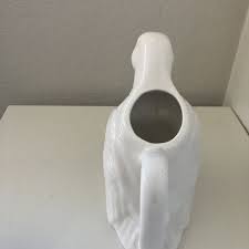Vintage White Duck Ceramic Pottery Water Pitcher 7” | eBay