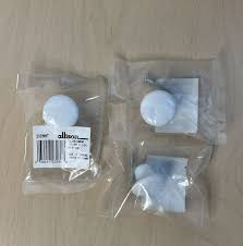 3 - 232WHT White Ceramic 1 1/4" Mushroom Cabinet door Knobs Pull Allison | eBay