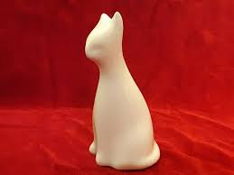 RARE VINTAGE NAAMAN ISRAEL WHITE PORCELAIN CAT FIGURINE 70'S | eBay