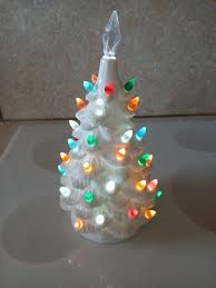 12 1/2" Ceramic Battery Operated Light Up White Christmas ...