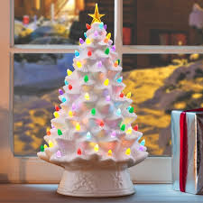 Mr. Christmas 18" Nostalgic Ceramic Christmas Tree, White, 1 ...