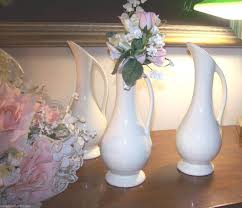 Lot 5 Grecian Style Ivory Ceramic Wedding/Anniversary 7 1/2" Bud Vases EUC! | eBay