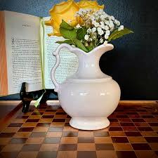 Haeger White Pitcher - Etsy