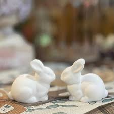 Unpainted Mini Bisque Bunnies, Ready to Paint Mini Rabbit ...